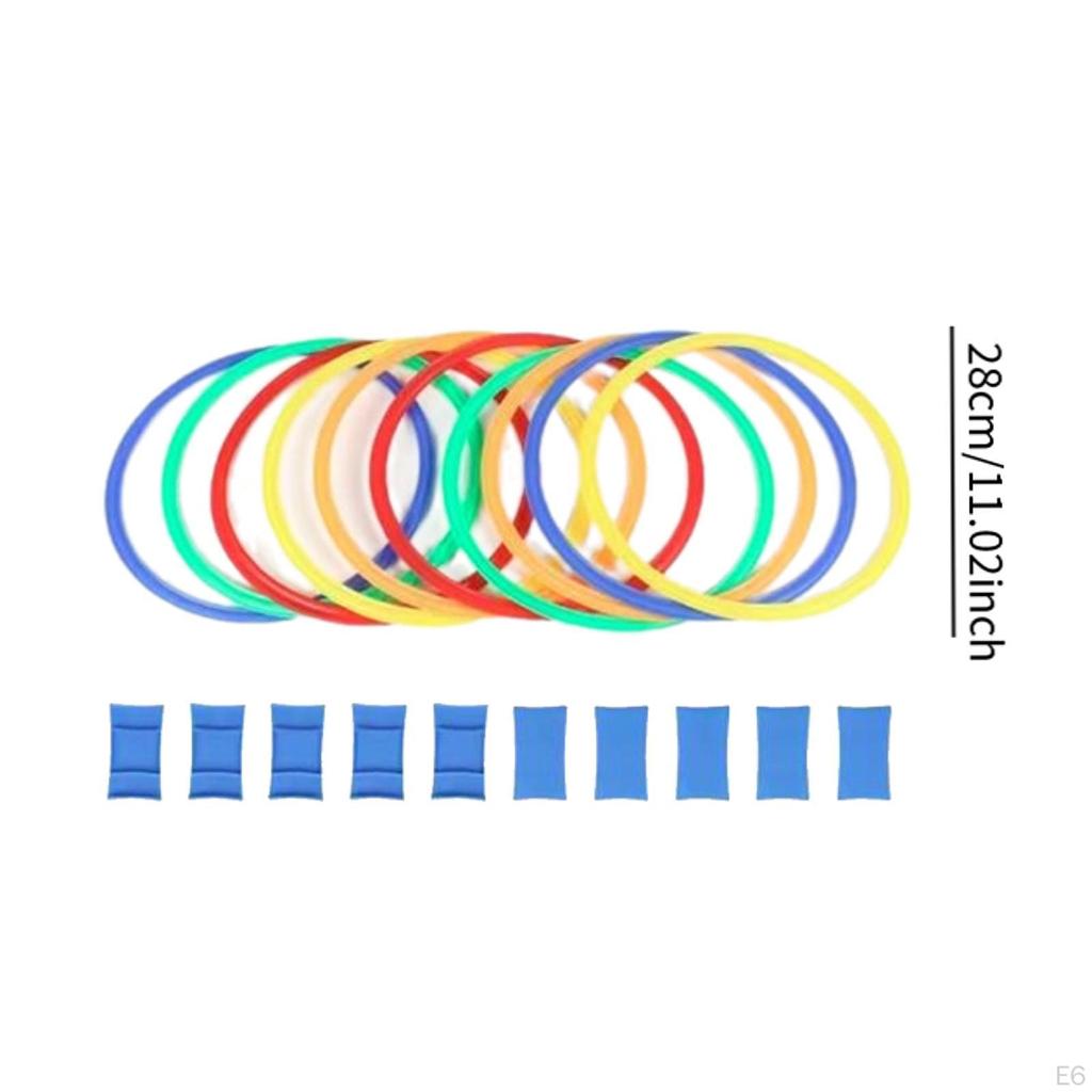 Кольца для ловкости, круговые прыжковые обручи с 10 и соединителем, скоростная тренировка, спорт