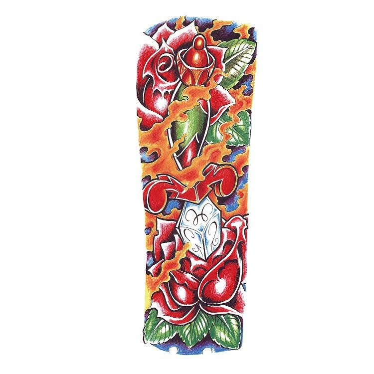 Наклейка на всю руку с татуировкой, большая цветочная наклейка на руку, водонепроницаемая наклейка на всю руку, имитация татуировки, набор Amazon, отдельная татуировка