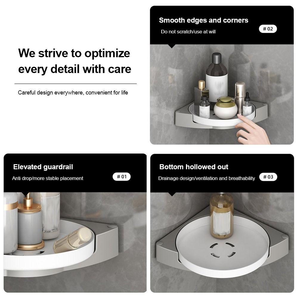 Большая вместимость вращающийся угловой пластиковый душевой шкаф для хранения вещей прочный поворотный стол для ванной комнаты