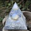 Crystal Stone Pyramid Figurine Drop Glue Evil Eye Pyramid Evil Eye Ornament  Home Office
