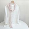 Spring and Summer Thin Linen Scarf Slender Narrow Long Breathable Neck Protection Scarf for Women Versatile Extended Scarf Accessories