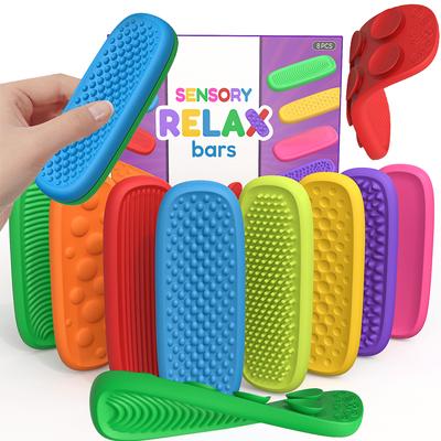 Силиконовые сенсорные релакс-бары Игрушка-непоседа Снятие стресса Игрушки для сжимания Успокаивающая тревогу Декомпрессионная сенсорная полоска для детей и взрослых