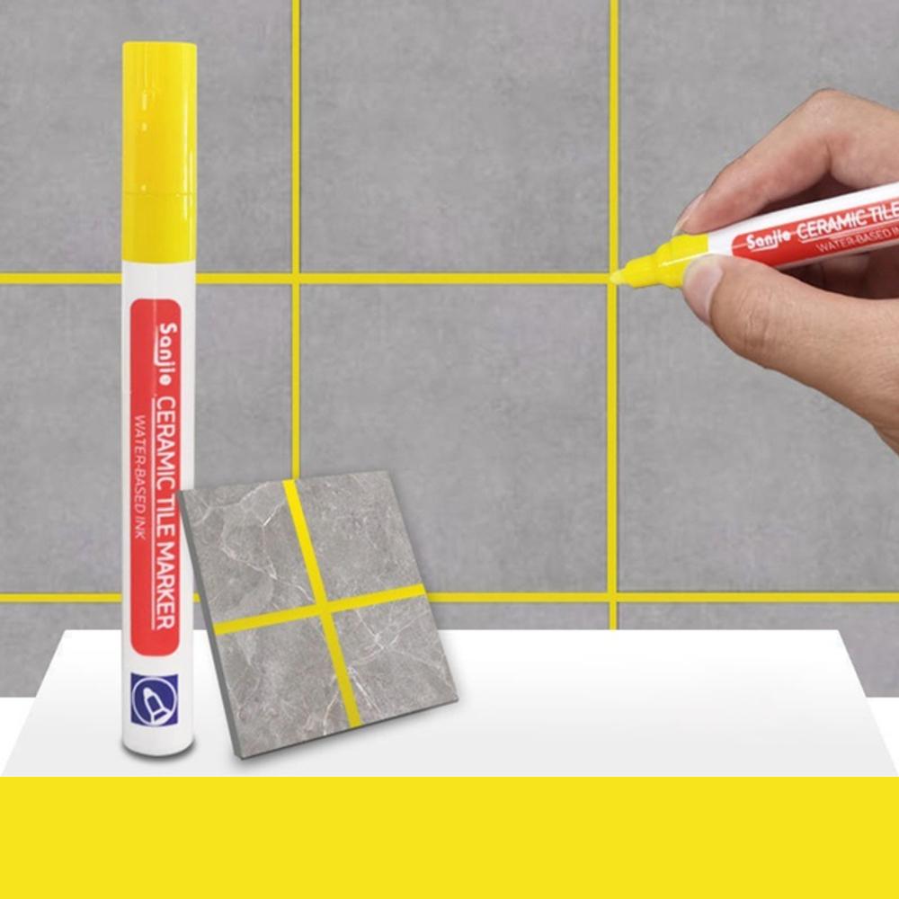 1pc Waterproof White Wall Tile Marker Pen Grout Repair Gap Repair Bathroom Floor Seam Paint Filling Construction Tools