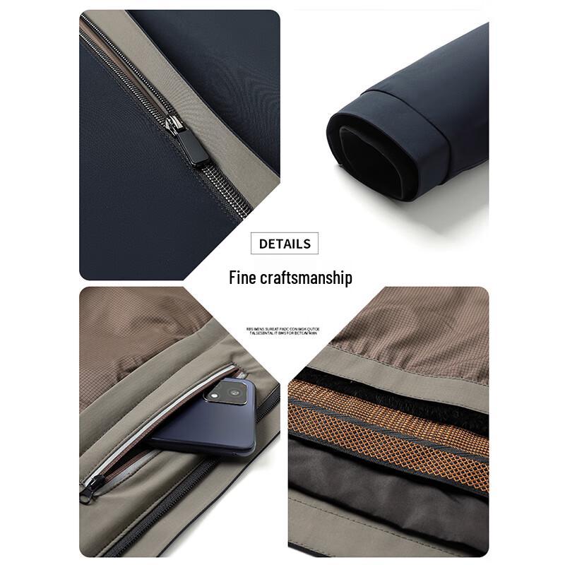 ROMON Мужская зимняя куртка-парка с лацканами и утолщением