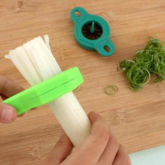 Scallion Slicer 12 Stainless Steel Sharp Blade Small Scallion Cutter Shallot Green Onion Shredder Shallot Cutter Kitchen Gadgets