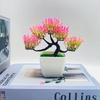 Simulated Potted Pinus Hwangshanensis Artificial Flower For Indoor Decor