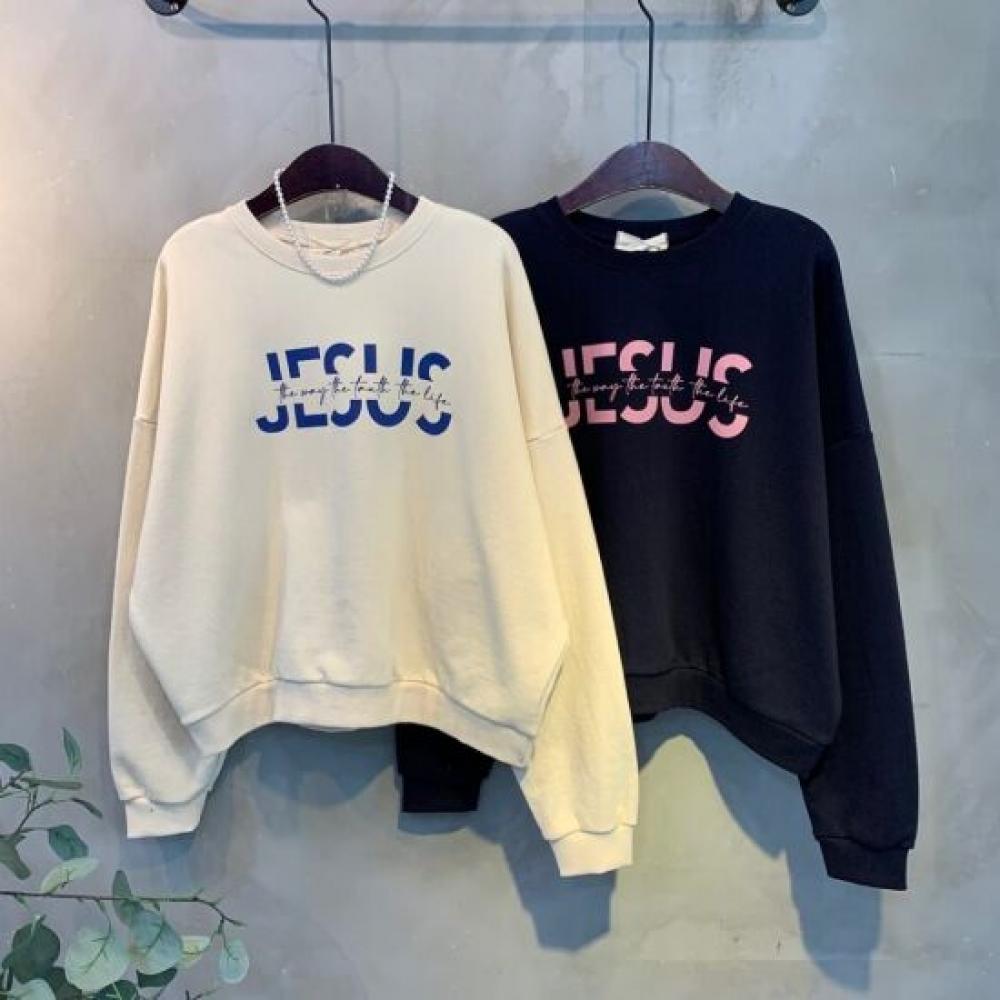 C S In The Room Men Color bloCk letterIng prInted Round neCk SweatShirt 2Color