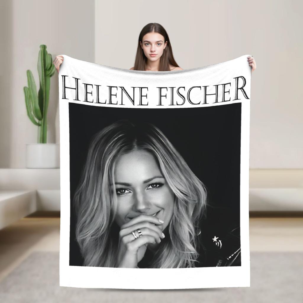 Helene Fischer German Singer Plush Blanket Kids  Flannel Throw Blanket For Living Room Super Soft Design Quality Bedspread
