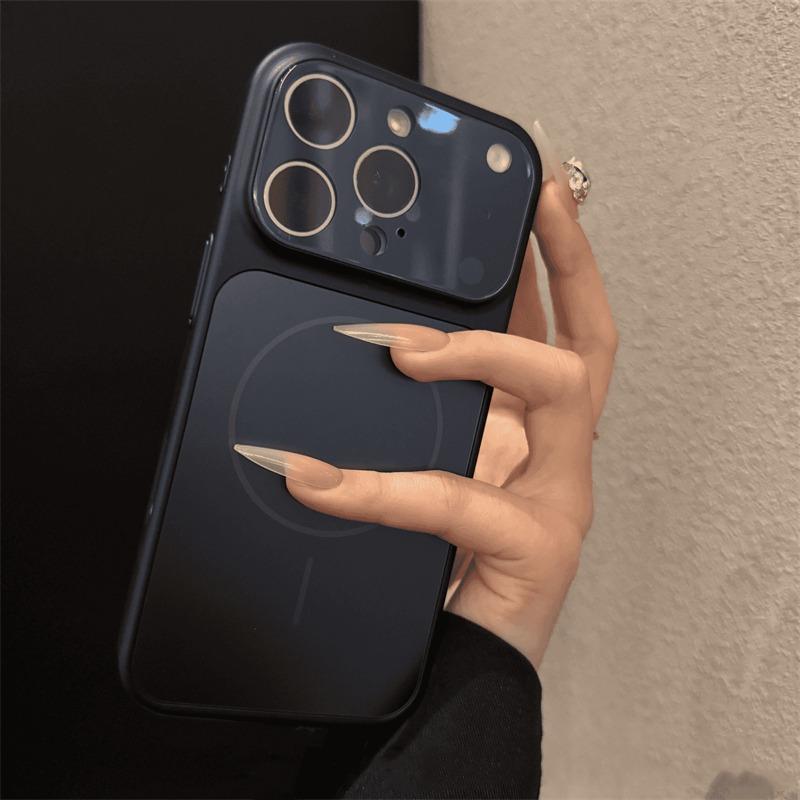Оригинальный Стеклянный Нано-Броня Чехол Для Телефона Для Для Iphone17 16 15 14 13 Pro Max 17Pro Air Магнитный Для Magsafe Беспроводная Зарядка Чехол Funda