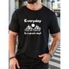 Men's Everyday Is a Great Day! Pattern Summer Casual Crew Neck Short T-Shirt