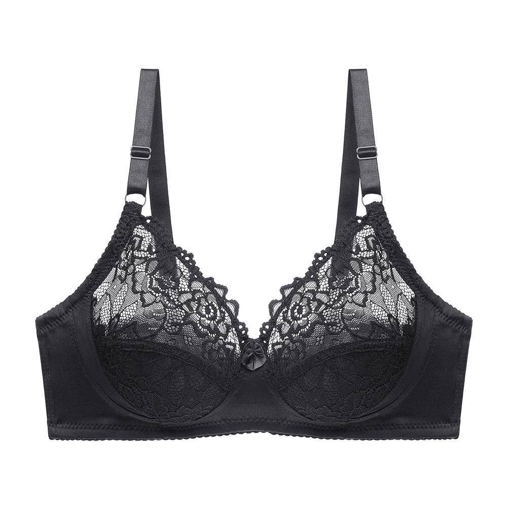 Artdewred Fashion Sexy Ladies Underwear Full Coverage Minimizer Non Padded Lace Sheer Bra For Women
