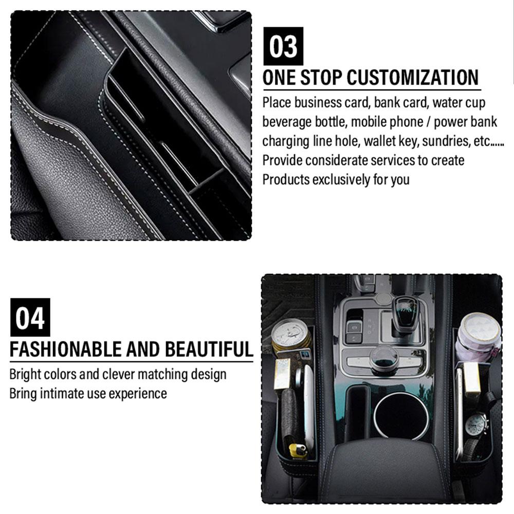 Leather Car Seat Gap Storage Box Seam Filler Organizer Auto Accessories For Alfa Romeo 159 Giulietta Giulia 147 156 Mito Stelvio