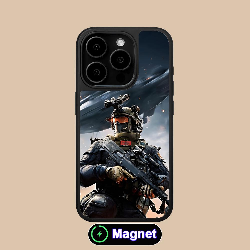 Игровой чехол Delta Force с матовой поверхностью и поддержкой MagSafe для мобильного телефона iPhone 17 16 15 14 13 12 11 Air Pro Max Plus, цветной