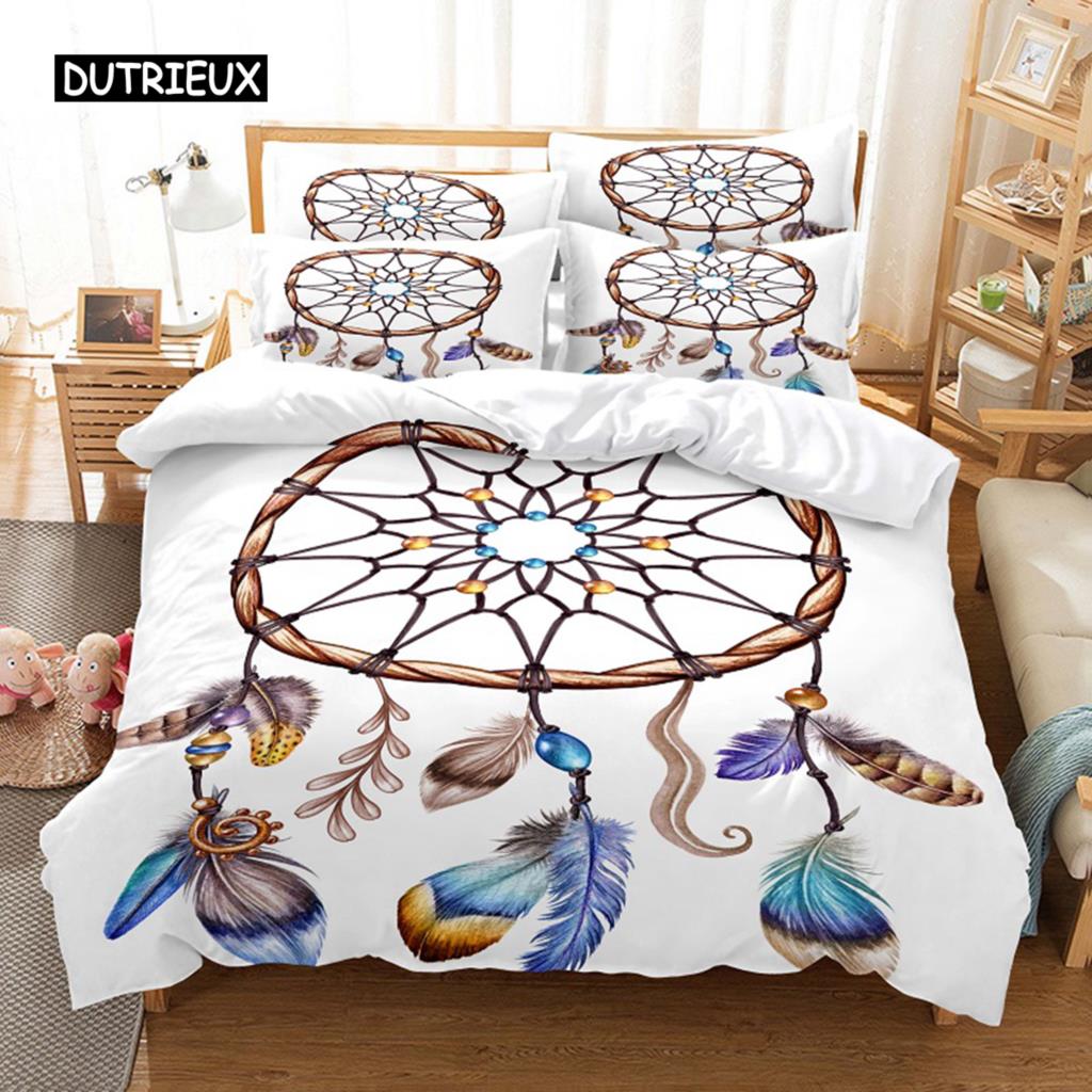 Золотой Ловец Снов Пододеяльник Комплект постельного белья 3D Цифровая печать Постельное белье Queen Size Комплект постельного белья Модный дизайн