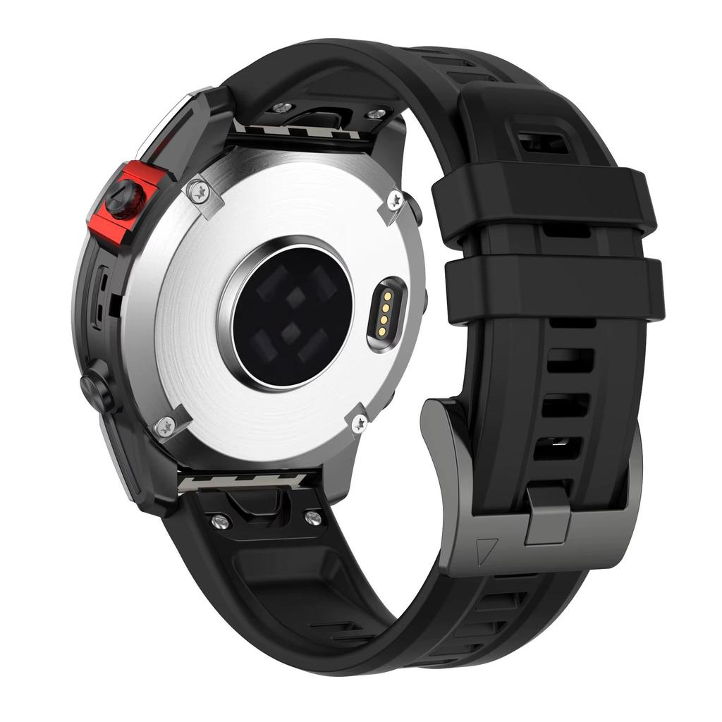 Силиконовый ремешок для часов Garmin Fenix 7/7s/7X Pro с быстросъемным креплением, стиль как у официального для моделей Fenix 5/6/935