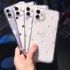 Soft Clear Phone Cases For iPhone 15 14 Pro Max 13 12 11 X XS XR Cute Love Heart Transparent Silicon Back Cover