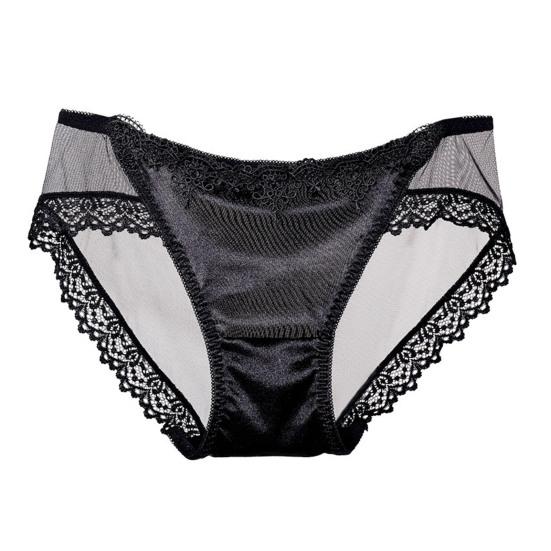 Women Briefs Trendy Sexy Perspective Thin Comfortable Inside Wearing Nylon Lace Stitching Ladies Briefs Sleeping Accessories