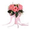 Artificial Wedding Bouquet Silk Flower Simulation Rose Bouquet for Bride Holding FlowersPink