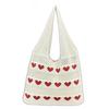 Heart-Shaped Knit Bag: Casual Minimalist Shoulder Tote for Women