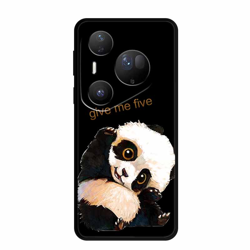 Для Huawei Pura 80 Ultra 5G Чехол Coque Мультяшный Кот Расписной Черный Силиконовый Мягкая Задняя Крышка Для Huawei Pura 80 Ultra Чехлы Оболочки