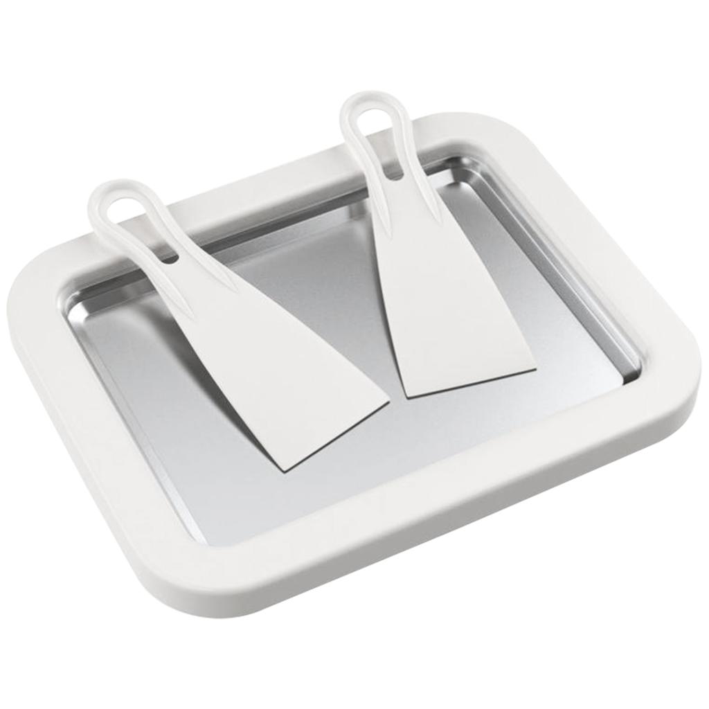 Пластина для приготовления мороженого Машина для жареного йогурта Сковорода Бытовая Холодный Сладкий Замороженный Йогурт Жареный Лед Лоток для льда Сделай сам Мини-лоток для льда со скребком