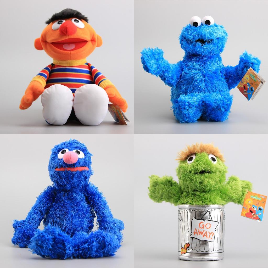 High Quality Sesame Street Plush Elmo Zoe Ernie Oscar Cookie Grover Bird Nwt Toys