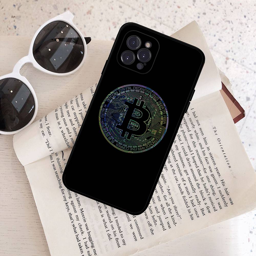 Роскошный чехол для телефона Bitcoin для iPhone 16 15 8 7 6 6S Plus X SE XR XS 14 11 12 13 Mini Pro Max