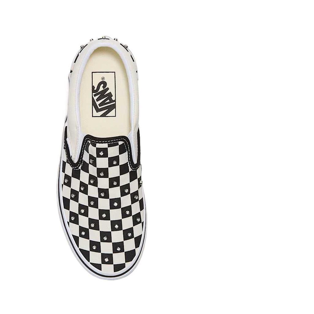 Vans Классические слипоны Модные Удобные Трендовые Простые Прочные Низкие Кеды Унисекс Черно-белые VN000D6YCJK