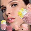 Facial Ice Mold, Pink Silicone Ice Roller For Face, Facial Massage Cooling Mold, Ice Mold For Skincare Routine less