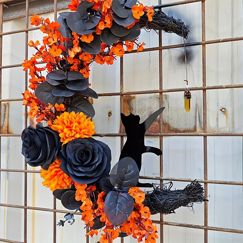Хэллоуин Луна Кот Венок Дверь Висячие Украшения