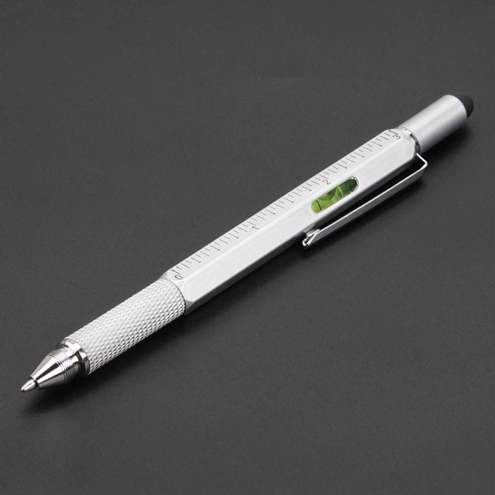 Aluminum Pen Tool Gadget Capaciative pen With Scale Replacement refill Flat-blade Screwdriver Ballpoint Pen Cross Screwdriver