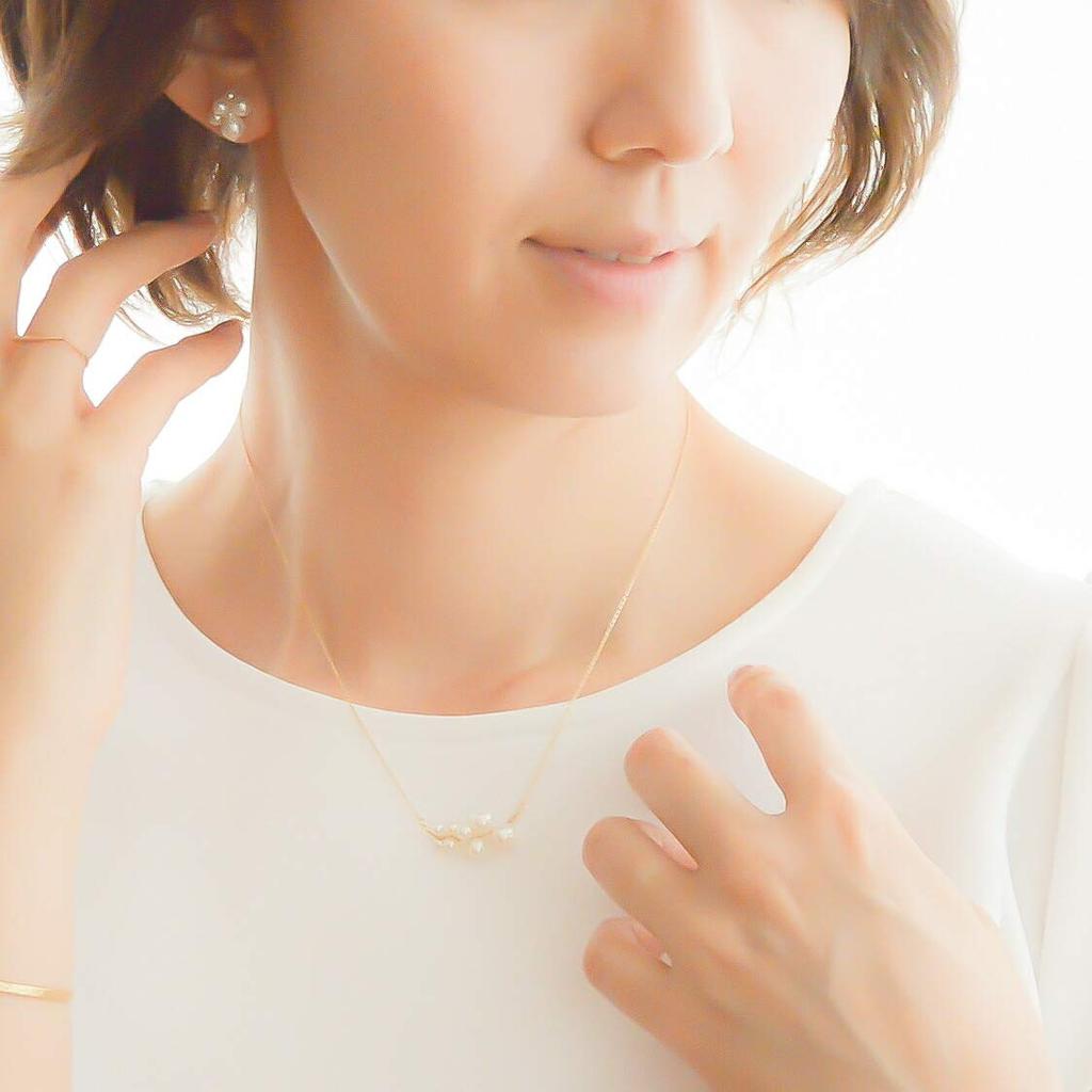 [NAOTJEWELRY] [Naot Jewelry] Женское жемчужное ожерелье [В подарочной коробке] Жемчужное ожерелье на белом золотом проводе