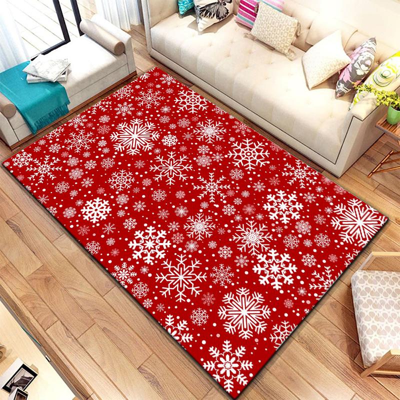 Большой ковер Art Snow Christmas HD с принтом, ковер для гостиной, спальни, украшение дивана, нескользящие коврики, дропшиппинг
