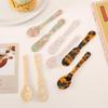Vintage Korean Style Acrylic Cake Spoons Knife Reusable Dessert Spoon for Coffee Ice Cream Cake Decoration Gift Kitchen Prop