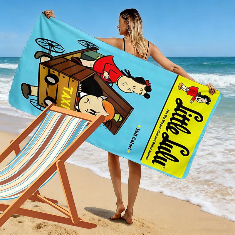 Little Lulu 2D Flat Print Beach Towel, Large Soft Quick Dry Towel for Beach Camping Swimming.MSTJ0918574