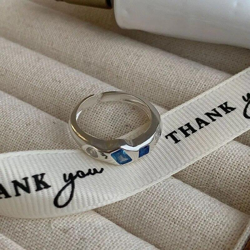 Kpop красочные циркониевые кольца со звездами для женщин, нерегулярное металлическое кольцо, ретро указательный палец, эстетические украшения, аксессуары для девочек в стиле хип-хоп