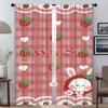 Lovely Strawberry Blackout Curtains 2 Pieces Living Room Curtain Partition Tulle for Bedroom Shades Home Interior Curtains Child