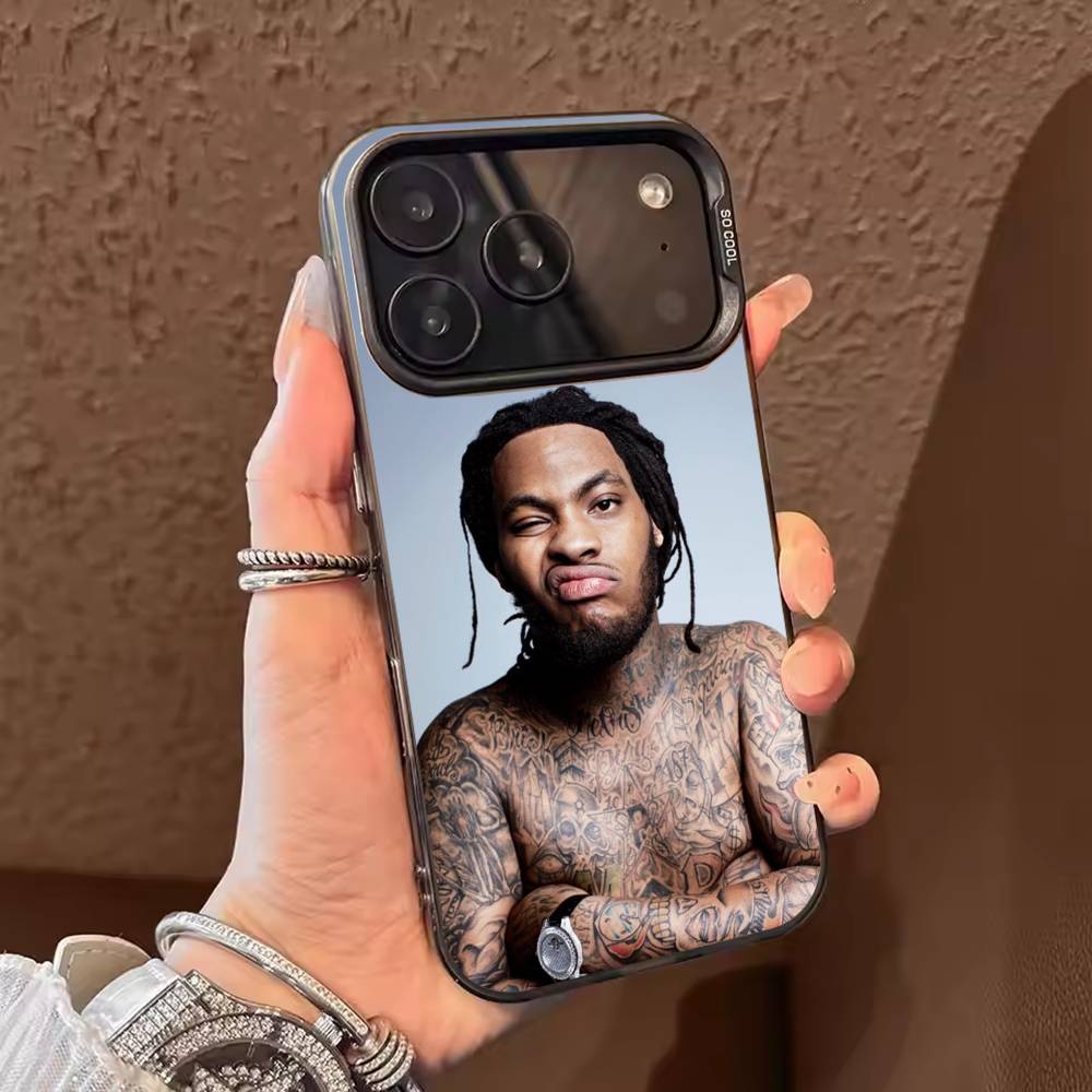 Чехол для телефона с изображением рэпера waka flocka flame для iPhone 17,16,15,14,13,12,11, Pro Max, Plus, Конфетный серебристый чехол