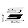 3D ABS Chrome Car S V6 Letters Rear Trunk Badge Emblem stickers For Ford Focus Bronco STRACING Fusion Kuga Mondeo Auto Styling