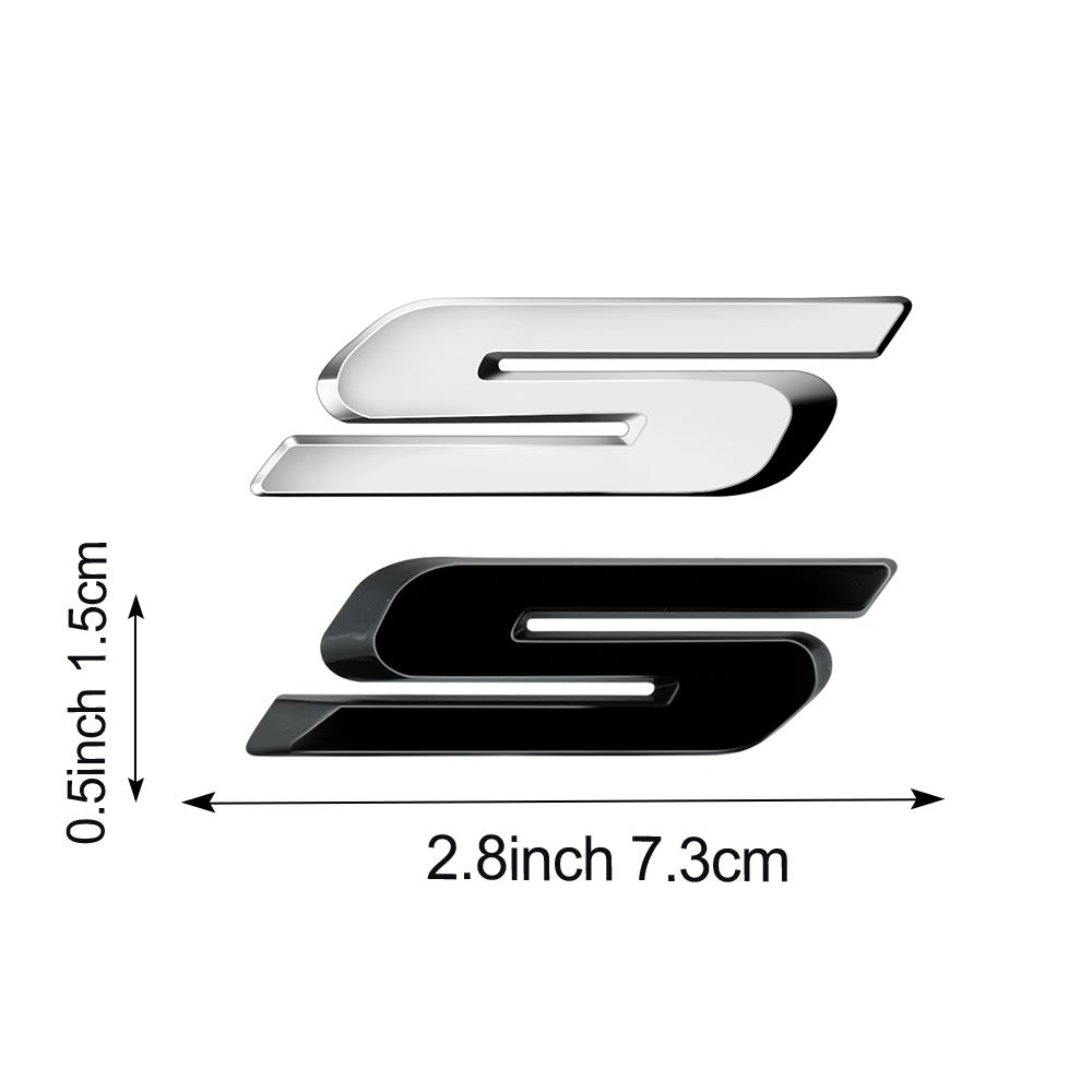 3D ABS Chrome Car S V6 Letters Rear Trunk Badge Emblem stickers For Ford Focus Bronco STRACING Fusion Kuga Mondeo Auto Styling