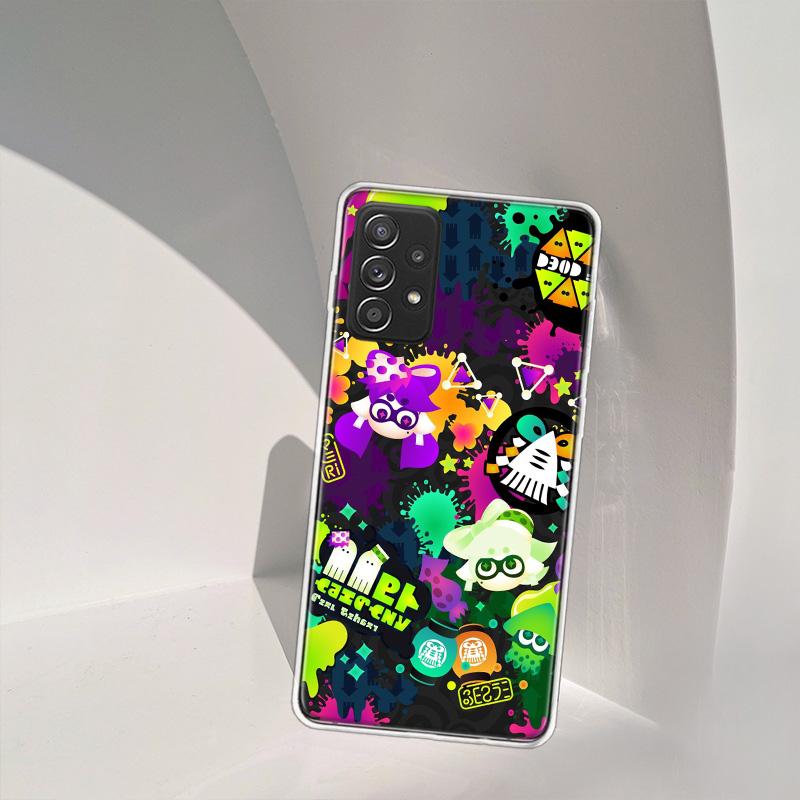 Игровой чехол для телефона S-Splatoons для Samsung A54 A57 A37 A17 A14 A15 A12 A24 A34 A55 A35 A25 A52S A07 A05S A04S A22 A32 A72 Galaxy Нет