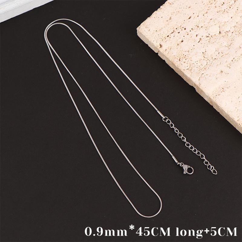 Женские длинные ожерелья из нержавеющей стали в виде змеиной цепи и витого каната, золотого и серебристого цвета, с застежкой-лобстером