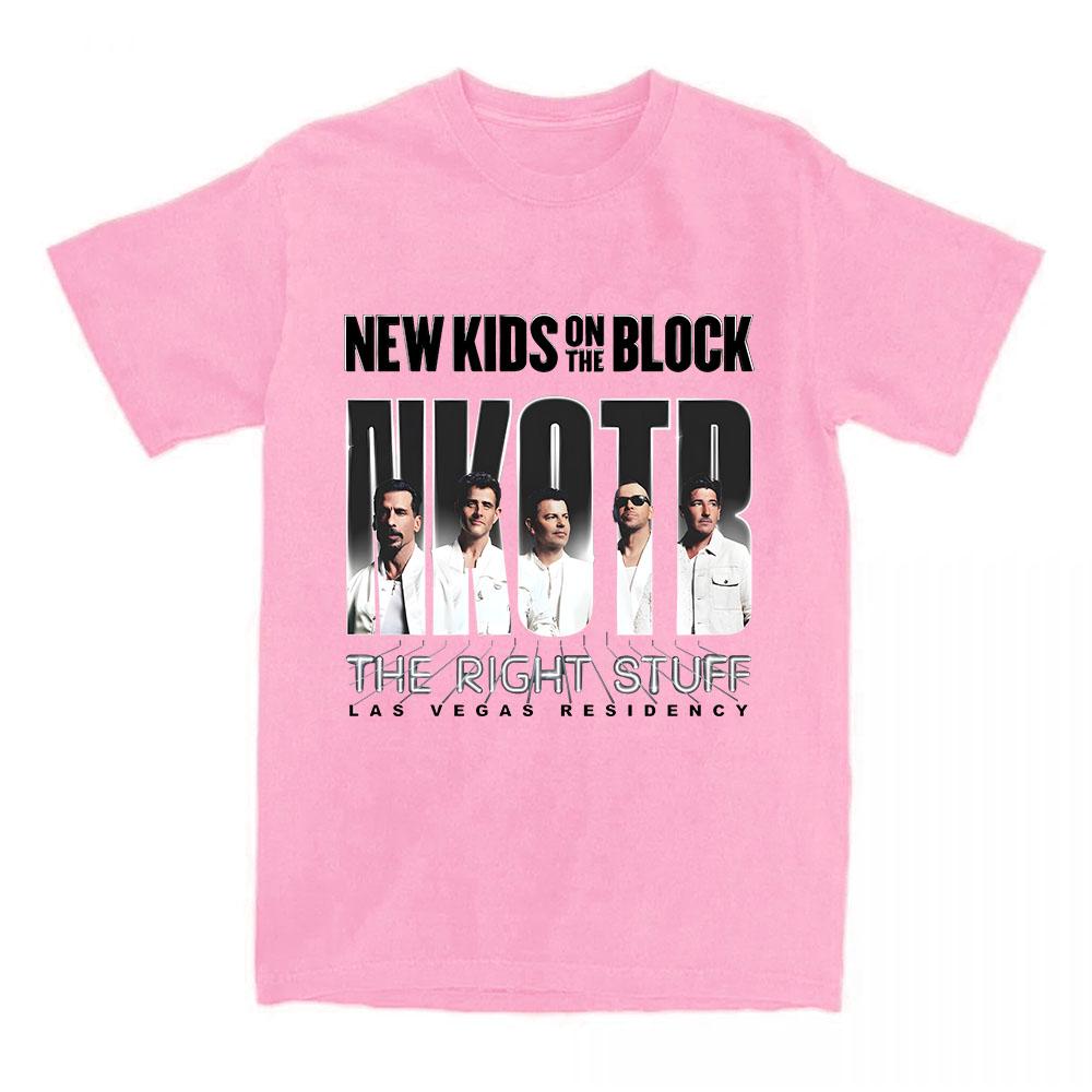 The Right Stuff Las Vegas Tshirt NEW KIDS ON THE BLOCK NKOTB Band Fashion Tshirts Male Short Sleeve Cotton T Shirt Streetwear