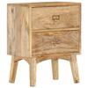 Bedside Table - VIDAXL - 40x35x55 Cm - Solid Mango Wood - 1 Drawer