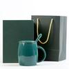 Creative Ceramic Tea Mug with Lid and Spoon