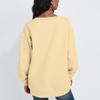 Women's Sweatshirt Sports Flannel  Sweatshirt Long Sleeve Top Casual V-Neck Sweatshirt