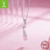 Romantic Pink Champagne S925 Sterling Silver Pendant Accessories Sweet Cool Versatile Diy Charm Beads