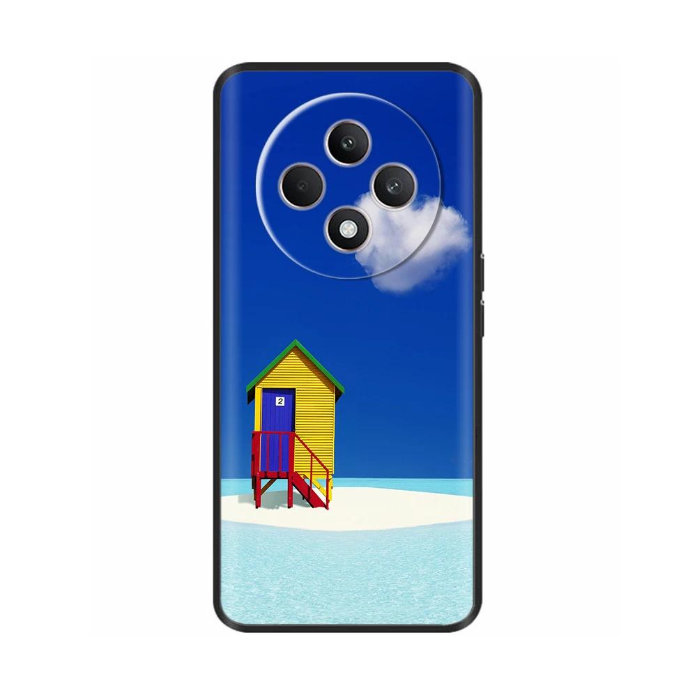 Чехол для Oppo Reno12 F CPH2687 Чехол Милое Сердечко Мягкий Черный Силикон Защитные Чехлы для Reno 12F Reno12F 5G 2024 Fundas