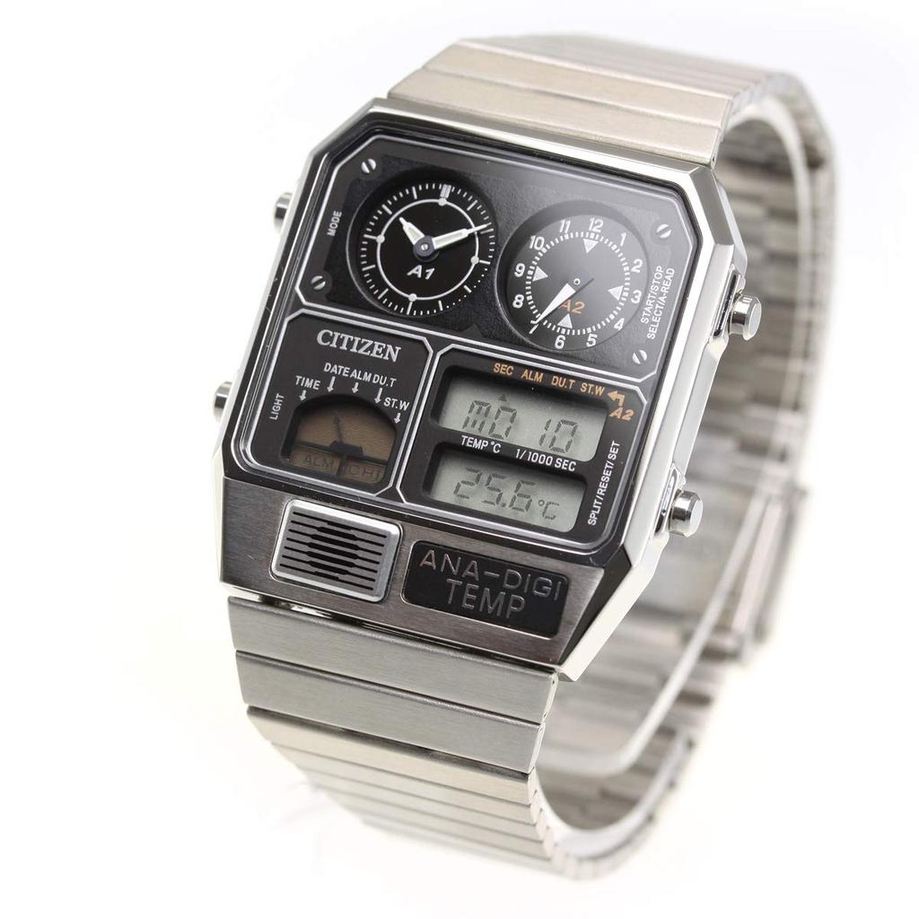 Citizen TEMP Восстановленная модель ANA-DIGI Часы, Серебристый, JG2101-78E