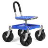 Gardening Rolling Seat Height Adjustable Rolling Garden Cart 360 Degree Swivel Gardening Stool with Tool Tray Rolling Work Seat